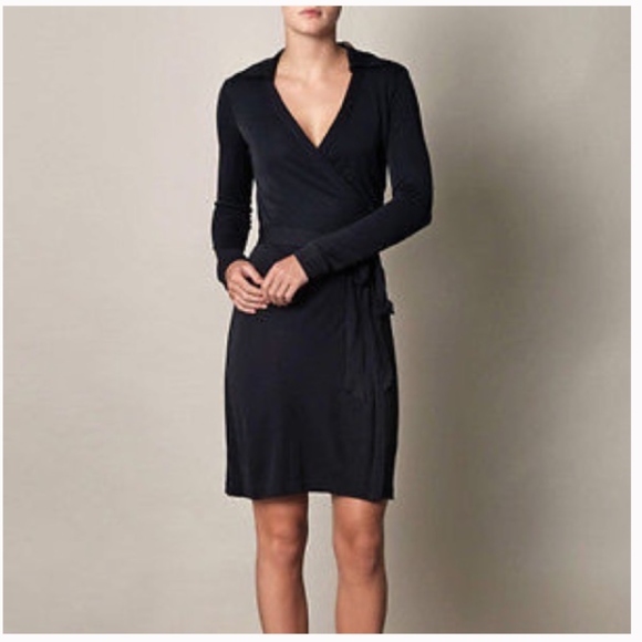 classic black wrap dress